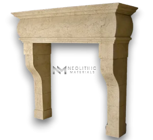 Limestone Fireplace Mantel - Image 3